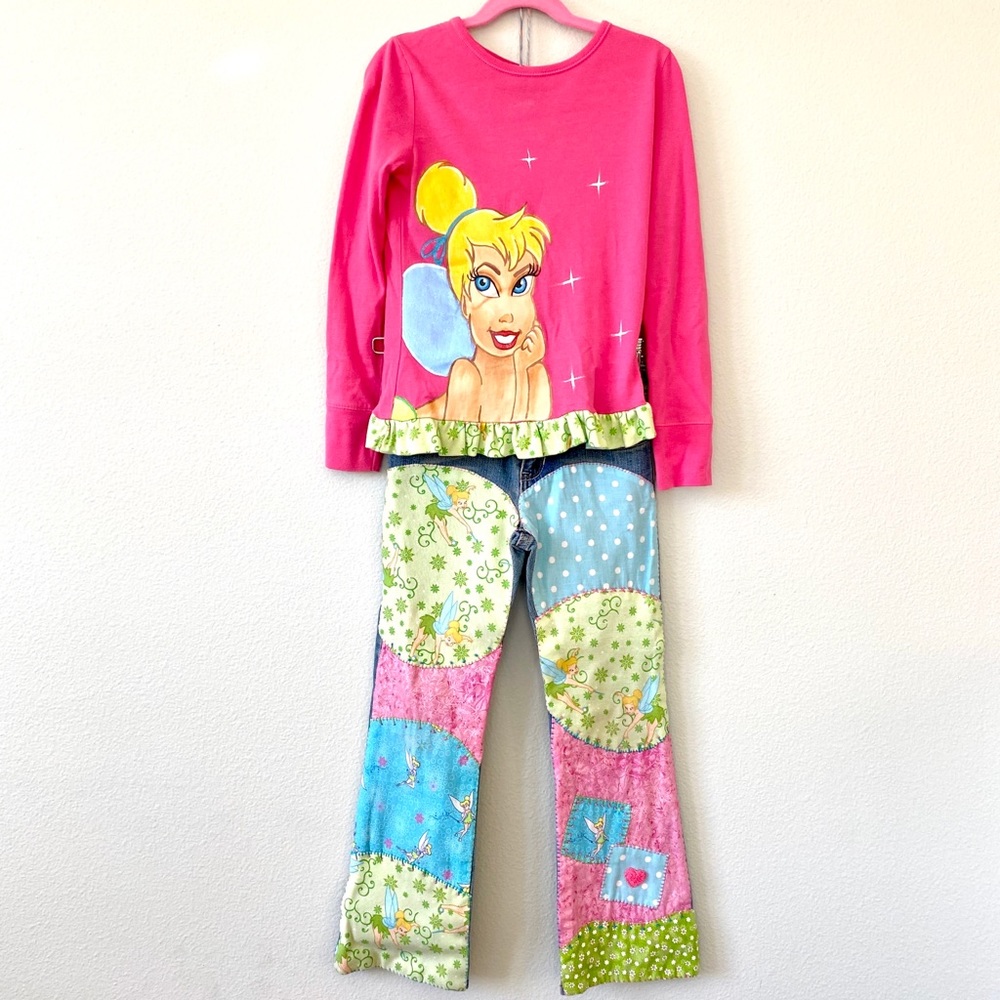 Custom Boutique Tinkerbell Handpainted Jean Outfit